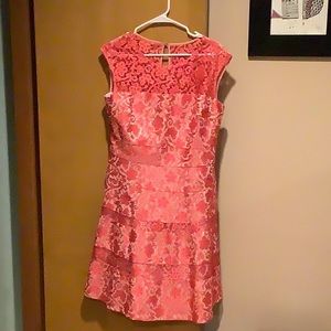 Kay Unger pink dress